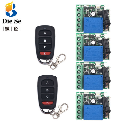 433MHz Universal Remote Control DC 12V 1CH rf Relay Receiver and Transmitter for Universal Light Control and Remote Bulb Control ► Photo 1/6