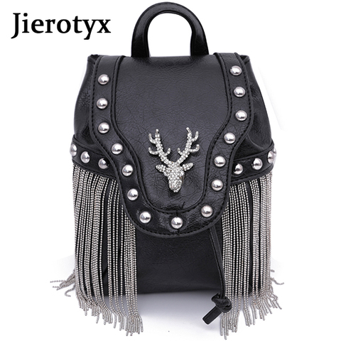 JIEROTYX Fashion Gothic Rock Leather Vintage Retro Steampunk Handbag Shoulder Bag Coin Purse Holder Women Messenger Bag 2022 ► Photo 1/6