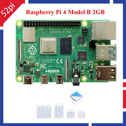 In Stock! Raspberry Pi 4 Model B with 2GB RAM (New 2022) 64bit QuadCore 1.5GHz ► Photo 1/6