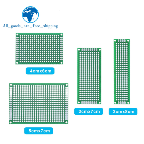 Dropshipping 20pcs 5x7 4x6 3x7 2x8cm double Side Copper prototype pcb Universal Board Fiberglass board for Arduino ► Photo 1/6