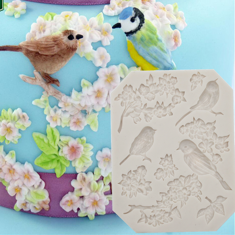 Flower bird shape Resin silicone mold DIY chocolate cake Mousse bread dessert fondant mold Baking decoration tool kitchenware ► Photo 1/5