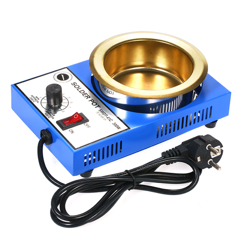 220V 300W Solder Pot Tin Melting Furnace Thermoregulation Soldering Desoldering Bath 100/80/50/38mm 200~450 Centigrade EU Plug ► Photo 1/6