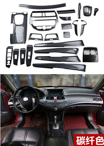 1lot Car stickers ABS carbon fiber grain inside decoration cover for 2008-2013 HONDA Accord 8 MK8 ► Photo 1/6