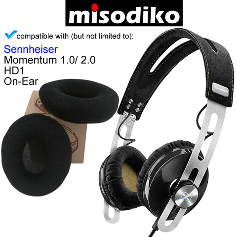 misodiko Velour Replacement Cushions Ear Pads - for Sennheiser Momentum 1.0/ 2.0/ HD1 On-Ear, Headphones Repair Parts Earpads ► Photo 1/6