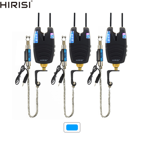 Carp fishing alarms swingers set Waterproof Fishing Bite Alarms with Snag Bar and illuminated drop off fishing swingers Blue LED ► Photo 1/6