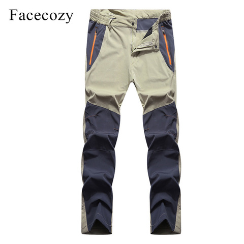 Facecozy Men Summer Breathable Hiking Fishing Pants Quick Dry Outdoor Sport Pants Elastic Thin Anti-UV Trousers Male Pantolon ► Photo 1/6