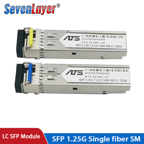 SFP Module 1.25G LC BiDi 1310nm/1550nm WDM switch SFP Transceiver module with Switch with DDM  Function Compatible with Mikrotik ► Photo 1/6