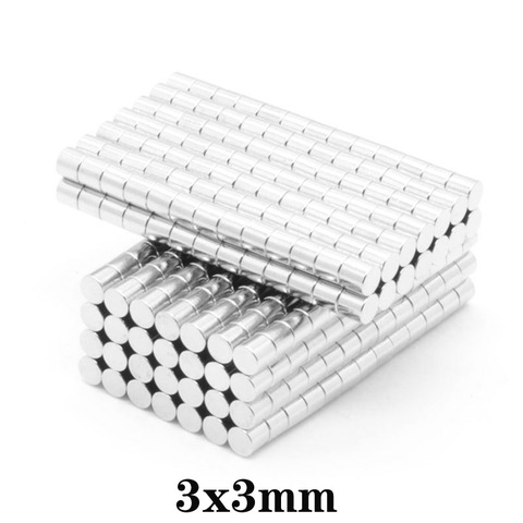 50~3000PCS 3x3 mm Search Minor disc Magnet 3mmX3mm Bulk Small Round Magnets 3x3mm Neodymium round N35 Strong Magnets 3*3 mm ► Photo 1/6