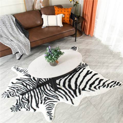 2022 Imitation Animal Skin Carpet Non-slip Cow Zebra Striped Area Rugs and Carpets For Home Living Room Bedroom Floor Mat ► Photo 1/6