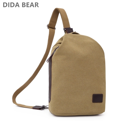 2022 New Men Canvas Chest pack Men Single Backpacks Male Casual Schoolbag For Boys Travel Shoulder bags High Quality Chest Bag ► Photo 1/6