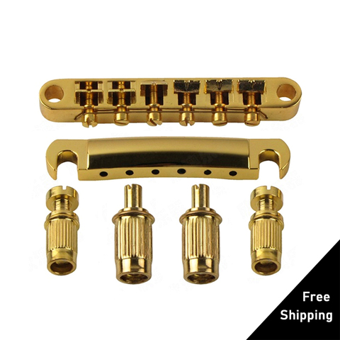 Gold Guitar Bridge Locking Tune-O-Matic TOM Bridge and Tailpiece Set for LP Electric Guitar ► Photo 1/6