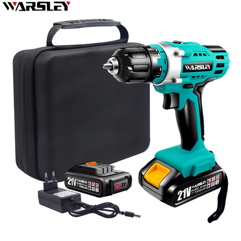 21V Electric Screwdriver Cordless Drill Screwdrivers Power Tools  Lithium-Ion Battery Drive Adjustable Torque Self-Locking Chuck ► Photo 1/6