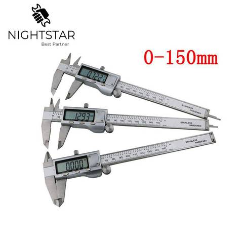 150mm Electronic Digital Caliper 6 Inch Vernier Caliper Gauge Micrometer Measuring Tool Digital Ruler Stainless Steel caliper ► Photo 1/6