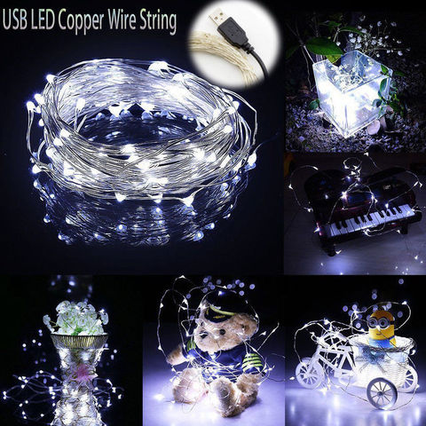 1M 5M 10M 100 LEDS Starry String battery Lights Fairy Micro LED Transparent Copper Wire for Party Christmas Wedding 6 colors ► Photo 1/6