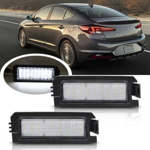 2Pcs/Set LED Number License Plate Light Lamp for Hyundai i30 PD PDE Fastback N PD Elantra GT Sonata Veloster Kia Rio Niro Cadenz ► Photo 1/6