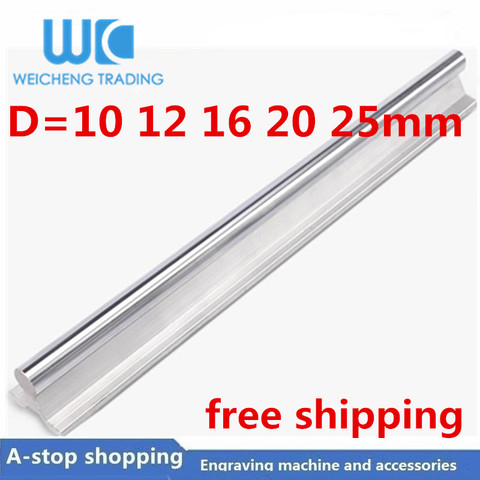 1pc Linear Guide Rail SBR10 SBR12 SBR16 SBR20/25 100-1150mm Fully Supported Linear Rail Shaft Rod For CNC Parts D10/12/16/20mm ► Photo 1/4