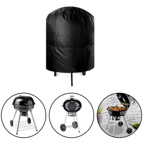 Outdoor BBQ Cover Barbecue Cover Round bbq Grill Black Outdoor Dust Waterproof Weber Heavy Duty Grill Cover Rain Protection ► Photo 1/6