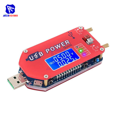 diymore USB Power Supply CV CC DC 15W Step UP Boost Converter Module LCD Display Voltage Regulator Fast Charge Trigger Function ► Photo 1/6