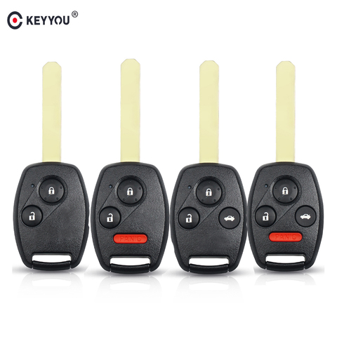 KEYYOU Remote Key Shell Case Fob For Honda Accord 2003 2004 2005 2006 2007 Civic CRV Pilot Insight 2 2+1 3 3+1 4 Buttons ► Photo 1/6