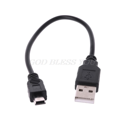 New USB Short 2.0 A Male to Mini 5 Pin B Data Charging Cable Cord Adapter Drop Shipping ► Photo 1/6