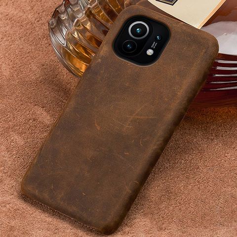 Genuine PULL-UP Leather Cover Case for Xiaomi Mi 11 10T Lite 8 9 9T 10 Pro Note 10 Cover For Redmi Note 9 Pro 9S Note 8 Pro 8T 7 ► Photo 1/6