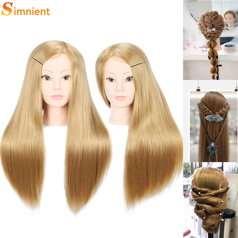 Hairdresser 100% High Temperature Firber Colorful Hair Doll Heads Nice Hairdressing Training Head Nice Dummy Mannequin Head ► Photo 1/6