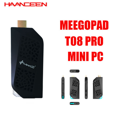 Intel Atom Cherry Trail x5-Z8350 Windows 10 Meegopad T08 Pro MINI PC 4G RAM 64G ROM Type-C Computer Stick Wtih Fan TV Box ► Photo 1/6