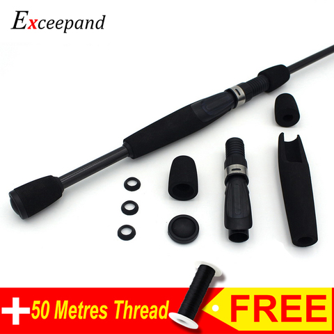 Exceepand Black EVA Foam Spinning Split Fishing Handle Grips Pole Handle  Replacement Parts for Fishing Rod Building or Repair ► Photo 1/4
