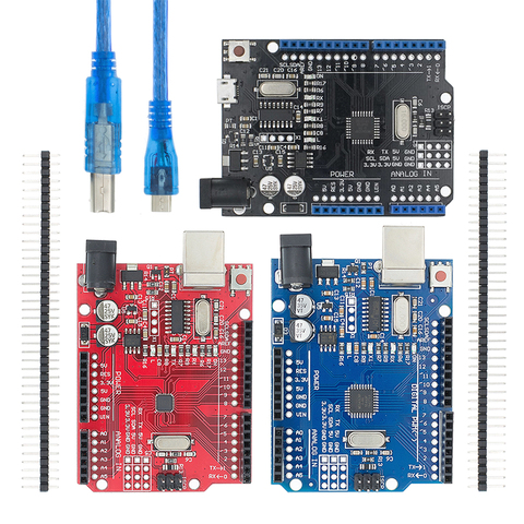 One set UNO R3 CH340G+MEGA328P ATMEGA16U2 USB cable 2.4 TFT LCD screen Chip 16Mhz UNO R3 boad UNO Proto Shield For Arduino ► Photo 1/6