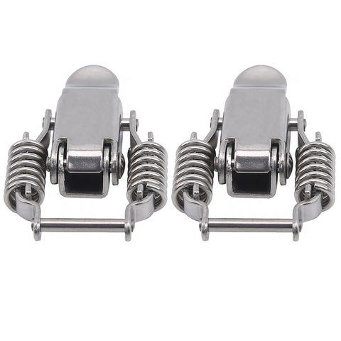 Stainless Steel Double Spring Locking Latch Hasps Chest Toggle Catch Clasp Box Loaded Hinges Furniture Hardware Accessories ► Photo 1/6