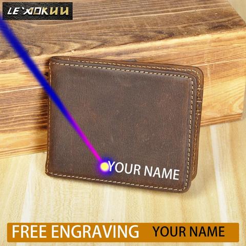Quality Leather Unisex Money Clip Wallet Business Card Photo Holder Case Design Front Pocket Wallet Mini Slim Purse Male 1055 ► Photo 1/6