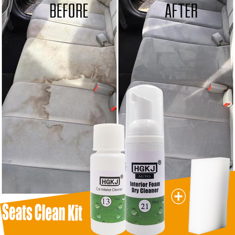 HGKJ Car Seat Interior Cleaner Auto Leather Clean Dressing Cleaner for Fabric Plastic Vinyl Leather Surfaces Car Accessories ► Photo 1/6
