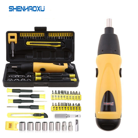 Mini Electric Screwdriver Battery  Operated Cordless Screw Driver Drill Tool Set Bidirectional Switch With 36pcs Screws ► Photo 1/6
