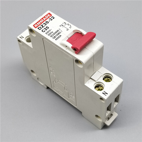 DZ30-32 TPN DPN 1P+N Mini Circuit breaker MCB 10A,16A,20A,25A,32A Mini Circuit Breaker Cutout Miniature Household Air Switch ► Photo 1/6
