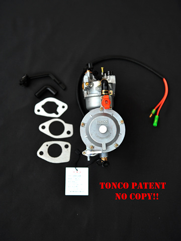 TONCO LPG/NG  conversion kit for gasoline generator hybrid 5KW 188F carburetor dual fuel manual choke + scarf as gift ► Photo 1/6