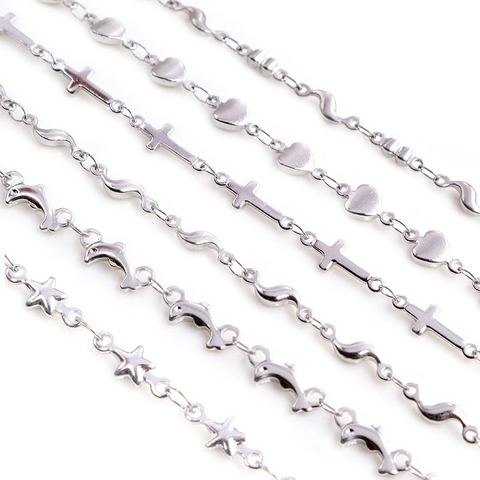 1 Meters Stainless Steel No fade 3.5mm Handmade S Cross Necklace Chain DIY Jewelry Findings Making Materials Handmade Supplies ► Photo 1/6