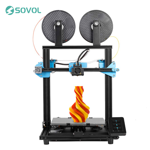 Sovol SV02 3D Printer All-Metal Dual Extruder TMC2208 Drive Silent Mainboard Meanwell Power Tempered Glass Bed 280*240*300mm ► Photo 1/6