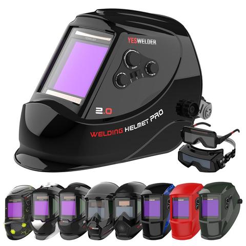 YESWELDER Large Screen Welding Mask True Color Welding Helmet Solar Auto Darkening Weld Hood without Battery ► Photo 1/6