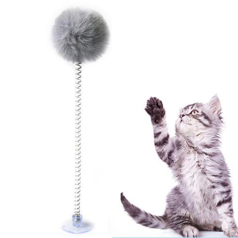 Kapmore 1pc Cat Toy Funny Creative Interactive Fake Feather Bell Decor Cat Kitten Interactive Toy Pet Supplies Cat Favors ► Photo 1/6