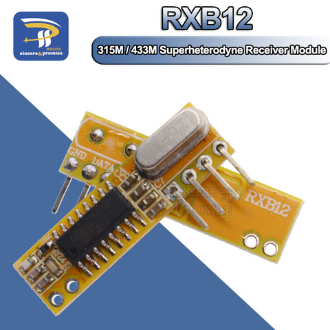 RXB12 Superheterodyne Receiver 315M/433M Wireless Module 3.3V-5.5V Direct Replacement of Super regeneration anti-interference ► Photo 1/6