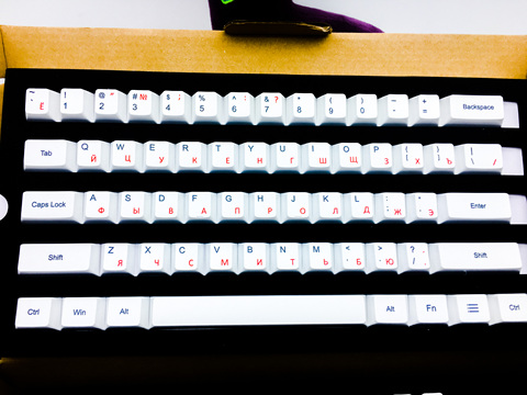 Dyesub print keycaps for mechanical keyboard dye sub PBT keycaps Russian  printing symbol ► Photo 1/1