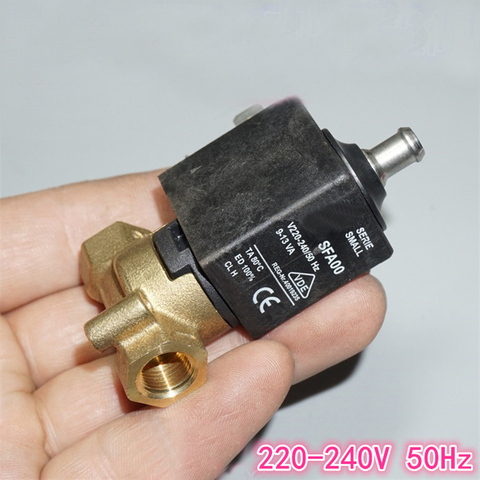 1pc Coffee machine solenoid valve AC 220V interface G1/8 normally open type High temperature and high pressure steam solenoid ► Photo 1/6
