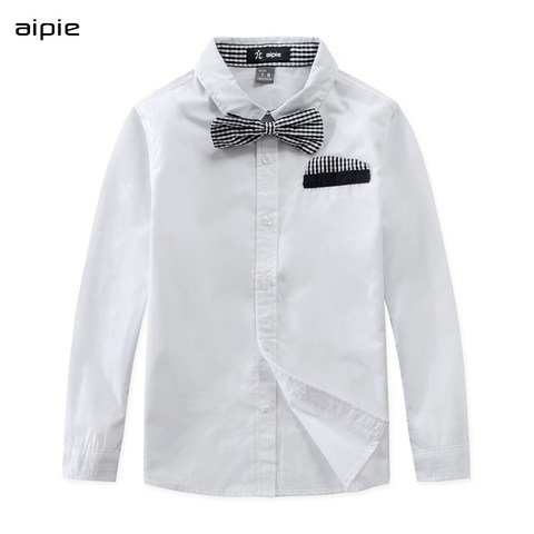 Children Shirts Casual Solid color 100% Cotton Good quality Satin Boys Shirts Kids clothing ► Photo 1/6