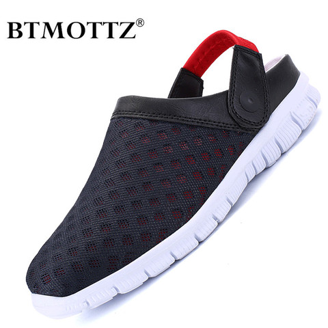 Summer Unisex Mesh Sandals Men Lightweight Sneakers Breathable Outdoor Half Slippers Designer Slip-on Mens Loafers Beach Shoes ► Photo 1/6