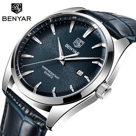 BENYAR Men's Watches brand luxury quartz watch for men 50M Waterproof MIYOTA Movement Fashion casual watch men Relogio Masculino ► Photo 1/6