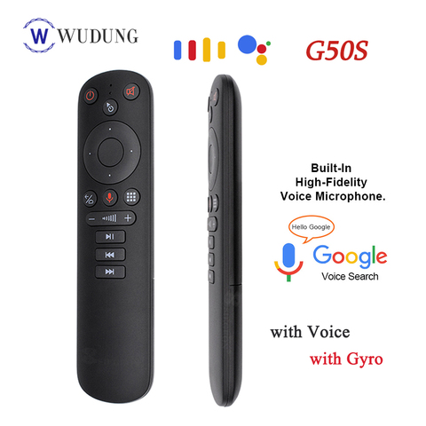 New G50S Wireless Fly Air Mouse Gyroscope 2.4G Smart Voice Remote Control G50 for X96Q X96 MAX PLUS Android TV Box vs G20S G30 ► Photo 1/6