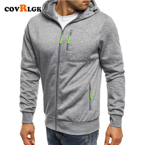 Covrlge Spring Men's Jackets Hooded Coats Casual Zipper Sweatshirts Male Tracksuit Fashion Jacket Mens Clothing Outerwear MWW148 ► Photo 1/6