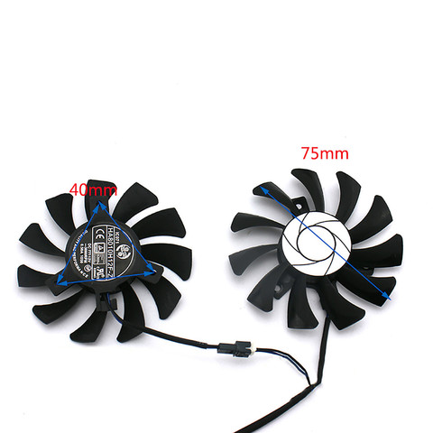 Replacement HA8010H12F Cooling Fan 75MM GPU Cooler for MSI GTX 1050ti 1050 GTX 1650 Graphics Card Repair Accessories ► Photo 1/6