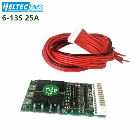 6S/7S/13S 25A BMS Board 24V 36V 48V Polymer Lithium/Ternary Lithium/ Iron Phosphate/LiFePo4  Universal Battery Protection Board ► Photo 1/6