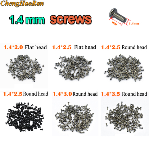 1bag = 100pcs flat round Replacement Full Screw Set for Antroid phone Smartphone universal screw 1.4 X 2.0 2.5 3.0 3.5 mm kit ► Photo 1/6